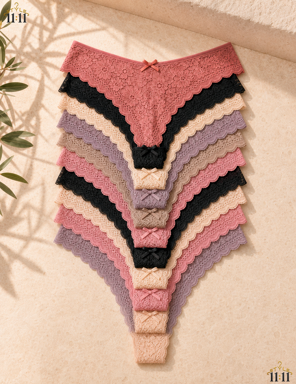Bragas con Encaje 🌈 $3 c/u | ¡2 por $5! | 12 Modelos de Colores