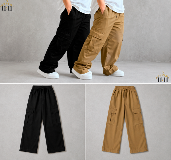 Pantalón Cargo Urbano 🧒 $15 c/u | Estilo Callejero | Negro o Caqui | Talla 6 Años