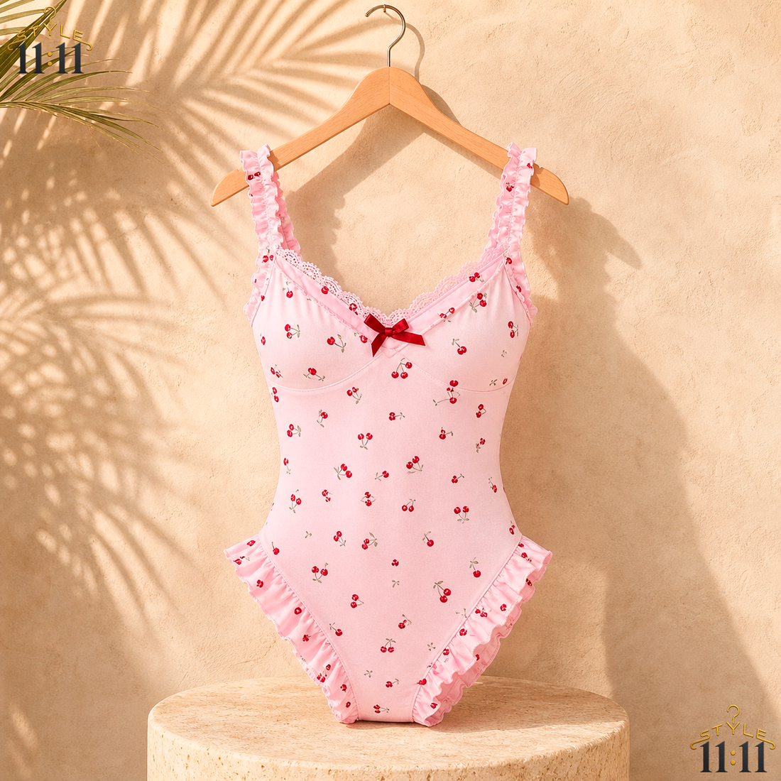 Mono PetitDoll con Volantes 🍒 $13 | Estampado de Cerezas | Talla S