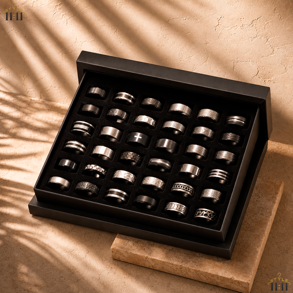Anillos Números Romanos 🖤 $1 c/u | Acero Mate Unisex