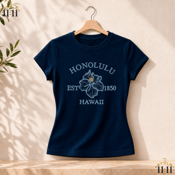 Camiseta Estampada Talla Grande 💙 $12 | Fresca para el Día a Día | Azul Talla S