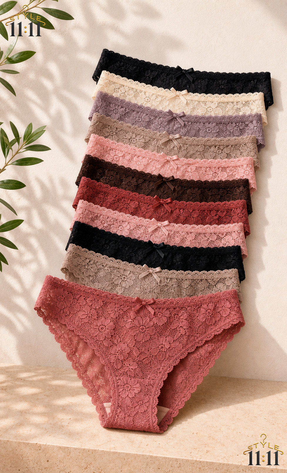 Bragas de Encaje Elegantes 💐 $3 c/u | ¡2 por $5! | 12 Modelos