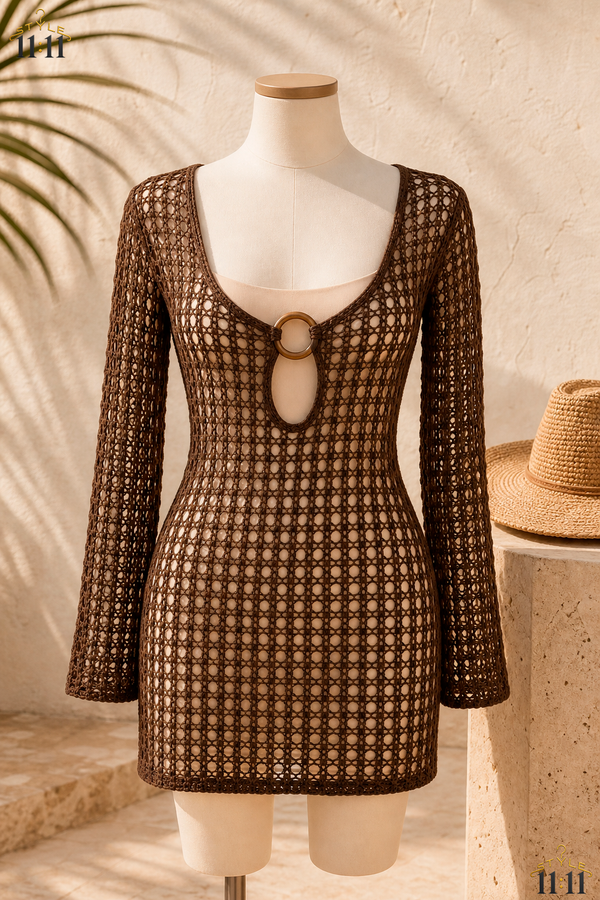 Bikini Tejido de Atar ☕ $25 | Elegante Color Café Vintage | Talla S