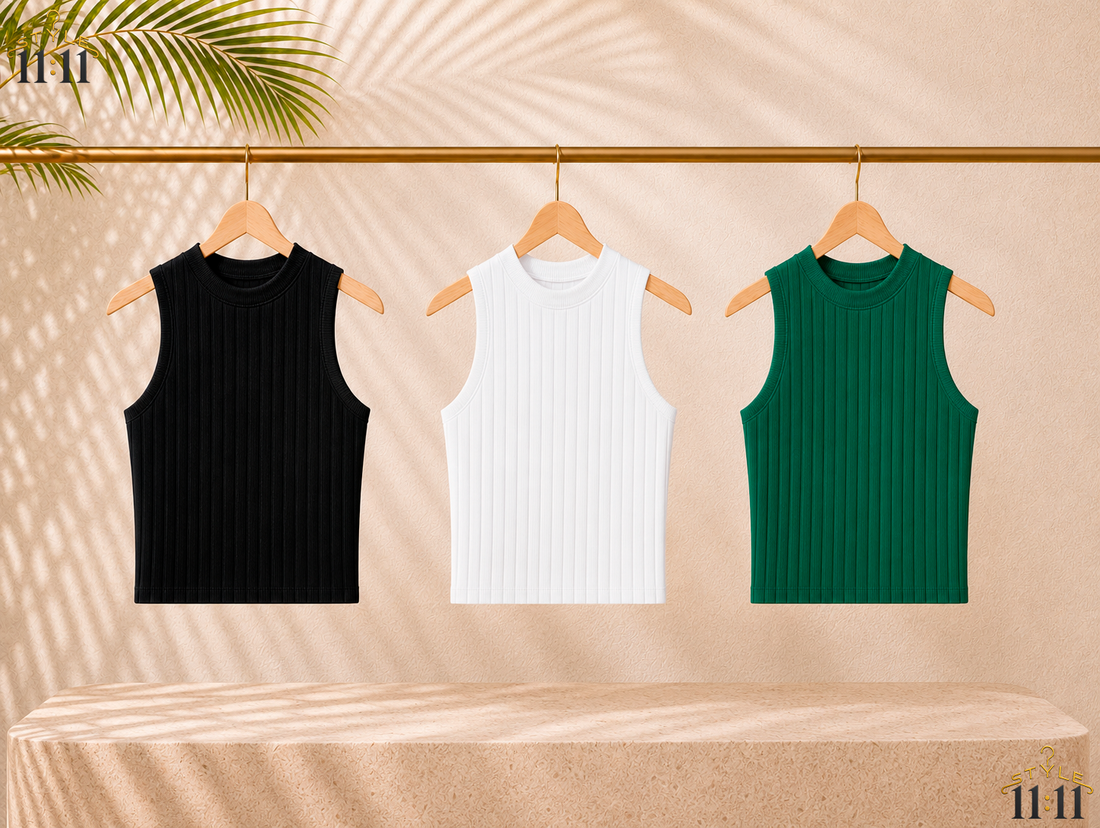 Conjunto de Verano EZwear ☀️ $6 c/u | Punto Acanalado Fresco | Talla M