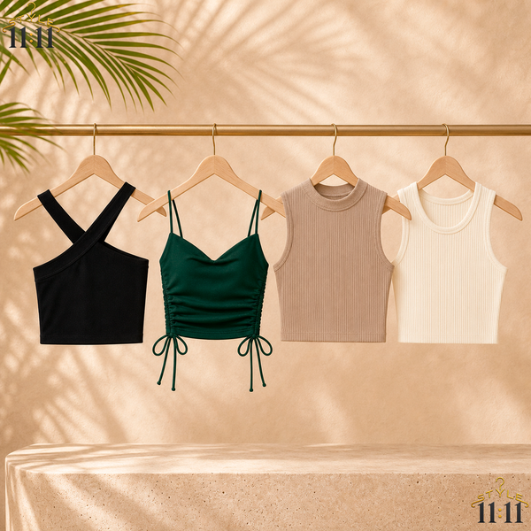 Top de Tirantes Unity 🌿 $7 c/u | Punto Acanalado | Varios Colores