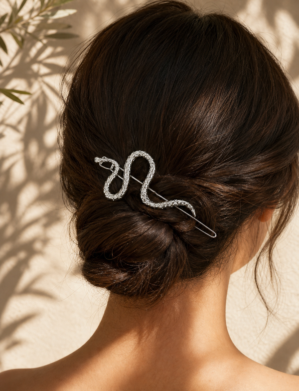 Set 2 Clips Serpiente 🐍 $6 | Estilo Bruja Alternativo | Plateado