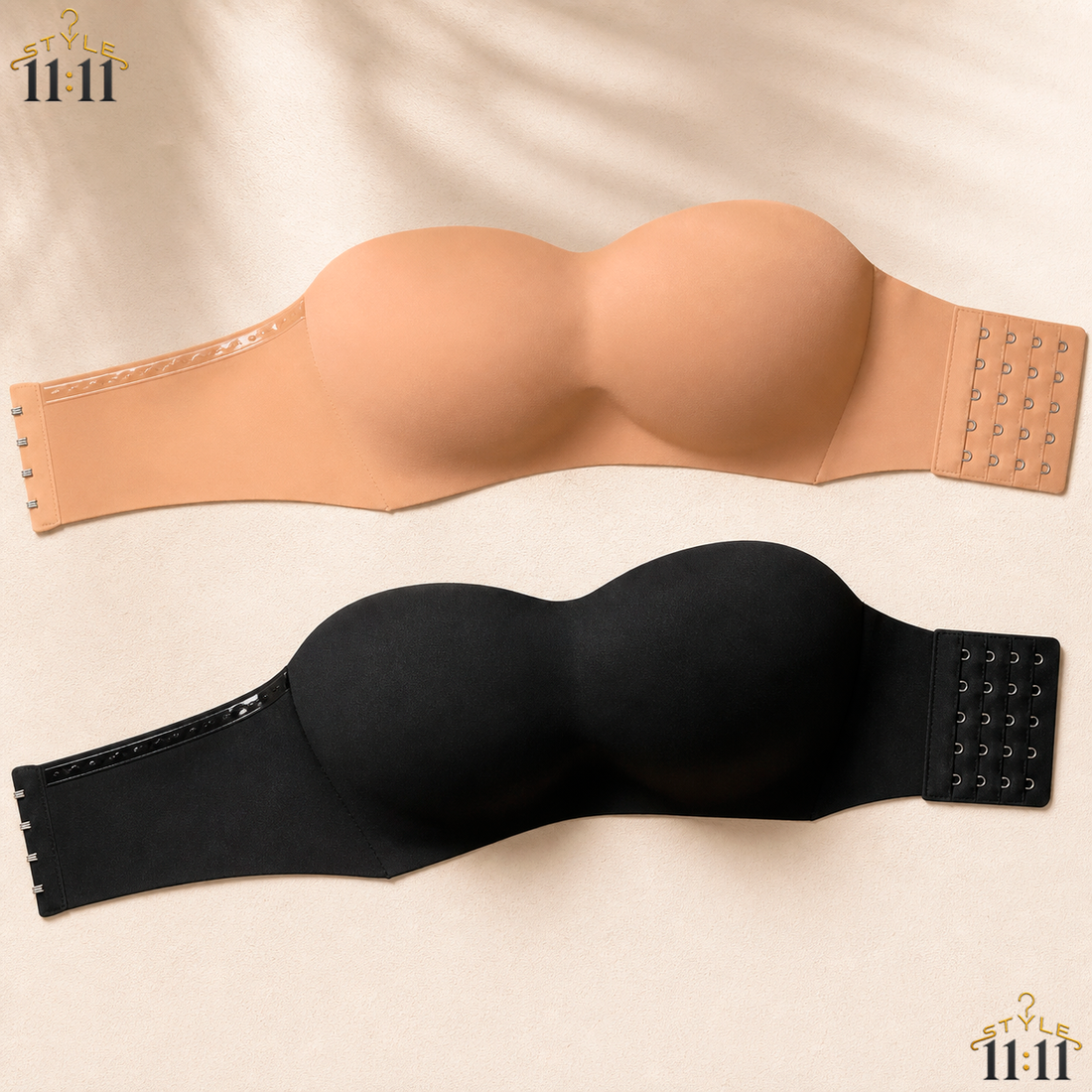 Sujetador Bandeau Sin Tirantes 🤍 $7 c/u | Push-Up con Silicona Antideslizante