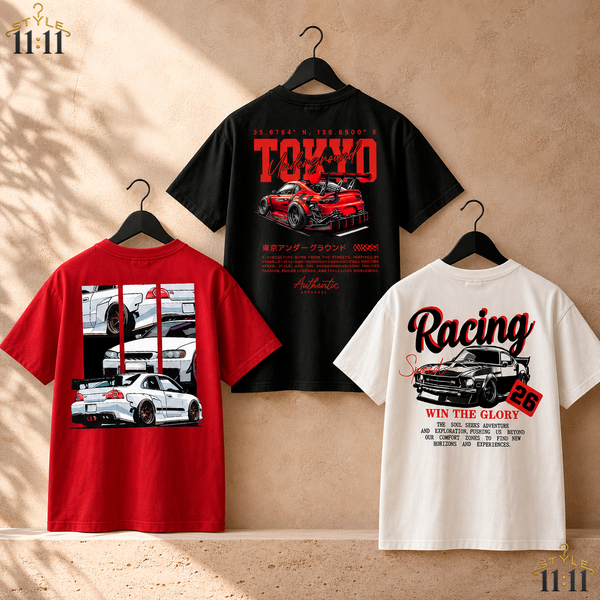 Camiseta para Niño Coches Vintage 🏎️ $8 c/u | Estilo Racing | Talla 5 Años