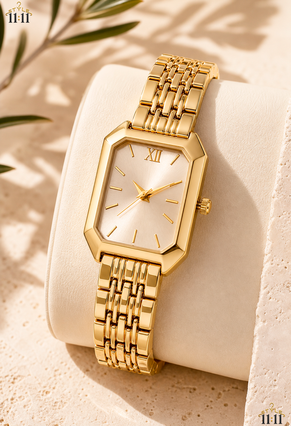 Juego 6 Relojes + Pulseras Doradas ⌚ $15 | Set Completo Elegante